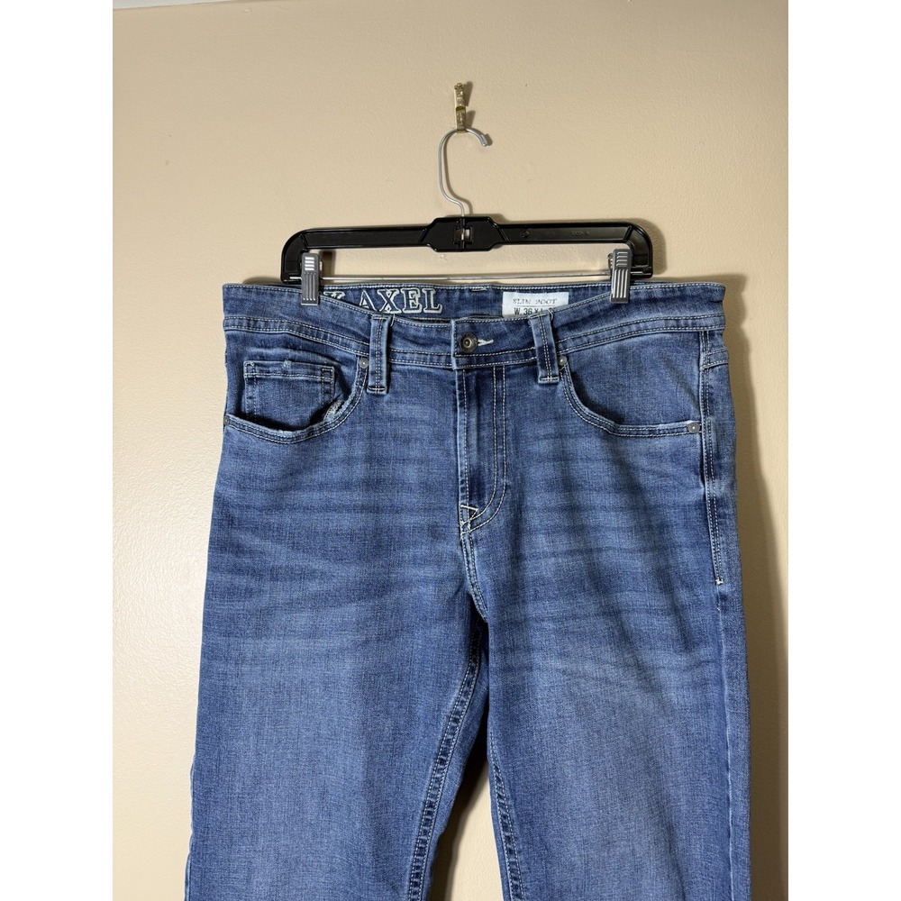 TK Axel Jeans Men's 36x30 Blue Slim Boot Cut Denim Cowboy Western Rodeo Y2K - Picture 3 of 15